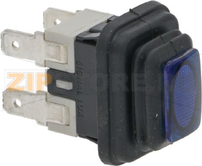 PUSH-BUTTON BIPOLAR BLUE 16A 250V 