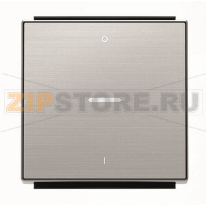 Клавиша для одноклавишных выключателей/переключателей/кнопок с символом "I/O" и линзой подсветки, нержавеющая сталь ABB 2CLA850140A1401 