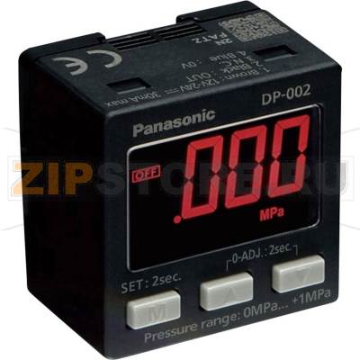 Датчик давления от 0 до 10 бар, 25x30x30 мм Panasonic DP-002-P 