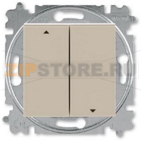 Выключатель жалюзи двухклавишный, с фиксацией, кофе макиато/белый ABB 2CHH598945A6018