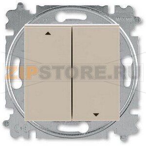 Выключатель жалюзи двухклавишный, с фиксацией, кофе макиато/белый ABB 2CHH598945A6018 