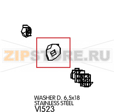 Washer D. 6,5x18 stainless steel Unox XL 505 Washer D. 6,5x18 stainless steel Unox XL 505Запчасть на деталировке под номером: 33Название запчасти на английском языке: Washer D. 6,5x18 stainless steel Unox XL 505