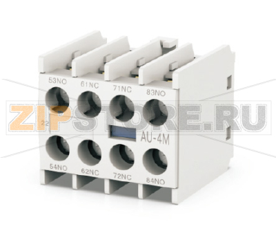 Блок вспомогательных контактов, 4NC, фронтальный монтаж Kripal AU-4M-04 