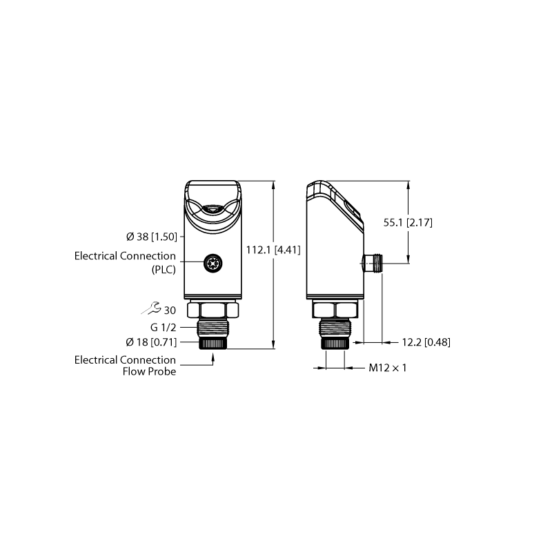 Блок обработки данных для мониторинга потока Turck FS121-2UPN8-H1141 