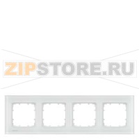 DELTA MIRO РАМКА 4-МЕСТН. СТЕКЛО БЕЛОЕ Siemens 5TG1204-1