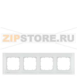 DELTA MIRO РАМКА 4-МЕСТН. СТЕКЛО БЕЛОЕ Siemens 5TG1204-1 
