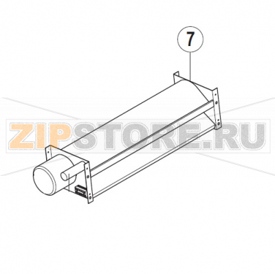 Cross flow fan Hobart UXT-10A                                                                                      Cross flow fan Hobart UXT-10AЗапчасть на сборочном чертеже под номером: 7Название запчасти на немецком языке языке: Cross flow fan Hobart UXT-10A
