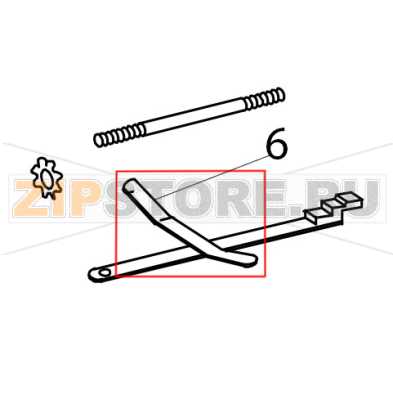 Spring flat KitchenAid 5K45SSEWH Spring flat KitchenAid 5K45SSEWHЗапчасть на деталировке под номером: 6