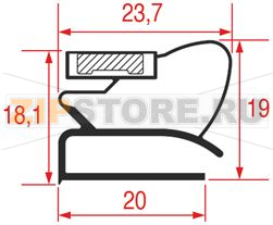 GUARNIZIONE MEZZO BORDO 450x200 mm 