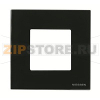 Рамка одноместная, двухмодульная, стекло чёрное ABB 2CLA227100N3101