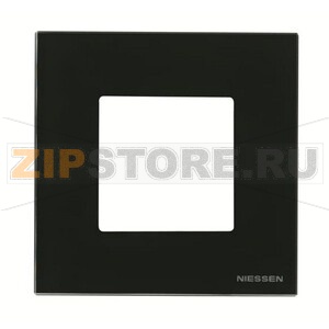 Рамка одноместная, двухмодульная, стекло чёрное ABB 2CLA227100N3101 