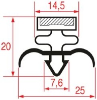 GUARNIZIONE AD INCASTRO 1577x615mm