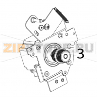 Drive motor with pulley assembly (works for all dpi) Zebra ZT600