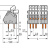 PCB terminal block; push-button; 0.5 mm; Pin spacing 2.5 mm; 3-pole; CAGE CLAMP®; 0,50 mm; gray Wago 233-203 - PCB terminal block; push-button; 0.5 mm; Pin spacing 2.5 mm; 3-pole; CAGE CLAMP®; 0,50 mm; gray Wago 233-203