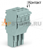 1-проводниковая розетка; 2,5 мм; 2-пол.; 2,50 mm; серые Wago 2022-102/999-953
