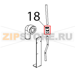 Riduzione J.G. DA D=10, A D=8 Unox XVC 104 Riduzione J.G. DA D=10, A D=8 Unox XVC 104Запчасть на деталировке под номером: 18