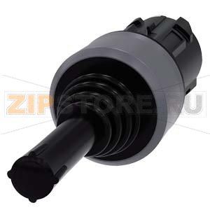 Координатный соединитель, 22 мм, кругл., пластмасса с металлическим фронтальным кольцом, цвет: черный, 2 положения переключателя, с фиксацией по вертикали, без механической блокировки, с нанесением надписи лазером, прописные и строчные буквы, начало строк 