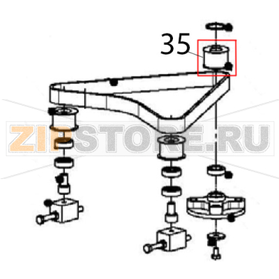 Pulley 25 RPP5 Z26 Escher PM 60-V Pulley 25 RPP5 Z26 Escher PM 60-VЗапчасть на деталировке под номером: 35