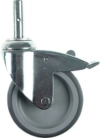 SWIVELLING CASTOR W/PIN W/BRACKET