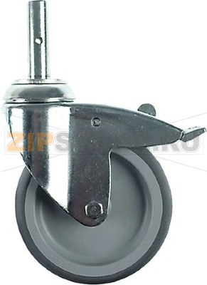 SWIVELLING CASTOR W/PIN W/BRACKET 