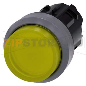 АКТУАТОР КНОПКИ С ВОЗМОЖНОСТЬЮ ПОДСВЕТКИ, 22MM, КРУГЛ., ПЛАСТИК С МЕТАЛЛИЧЕСКИМ ФРОНТАЛЬНЫМ КОЛЬЦОМ, КНОПКА ЖЁЛТАЯ ВЫСТУПАЮЩАЯ БЕЗ ФИКСАЦИИ, С ГРАВИРОВКОЙ ЛАЗЕРОМ, ВЕРХНИЙ РЕГИСТР Siemens 3SU1031-0BB30-0AA0-Z&amp;nbsp;Y11 