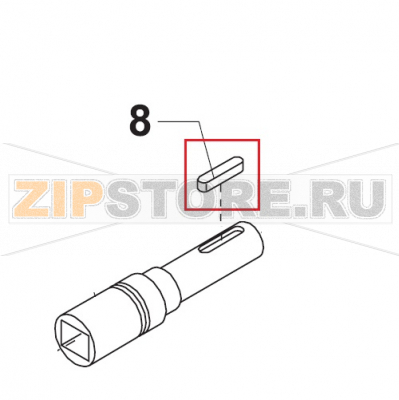 Key A8x7x42.5 Bear Varimixer AR40 VL-1S                                                             Key A8x7x42.5 Bear Varimixer AR40 VL-1SЗапчасть на сборочном чертеже под номером: 8Название запчасти на датском&nbsp;языке: Key A8x7x42.5 Bear Varimixer AR40 VL-1S