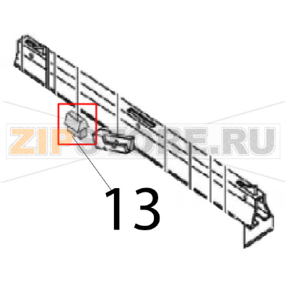 Guide support Angelo Po C165D Guide support Angelo Po C165DЗапчасть на деталировке под номером: 13