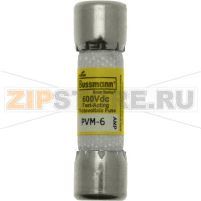 Предохранитель, 6 A, DC 600 В, 50 кА, 10x38 мм, UL, CSA Eaton 1FA, Midget 10 А 600 DC PV 