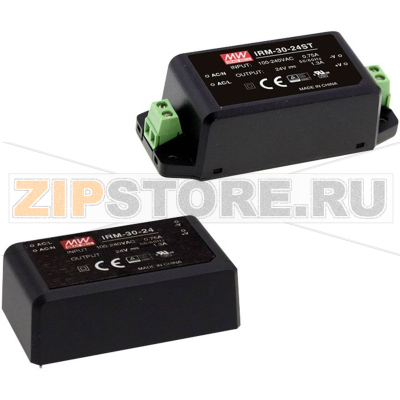 Источник питания импульсный AC/DC, 24 В, 1300 мА, 31.2 Вт Mean Well IRM-30-24ST 
