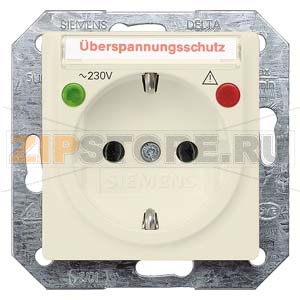 DELTA I-SYSTEM ЭЛЕКТРИЧЕСКИЙ БЕЛЫЙ РОЗЕТКА SCHUKO 10A DC/16A AC 250В C БЕЗРЕЗЬБОВЫМИ КОНТАКТНЫМИ ЗАЖИМАМИ С ЗАЩИТОЙ ОТ ПЕРЕНАПРЯЖЕНИЙ, ФУНКЦИОНАЛЬНЫМИ ИНДИКАТОРАМИ И ПОЛЕМ ДЛЯ НАДПИСИ ЭЛ.-МЕХ.ЧАСТЬ Siemens 5UB1565 