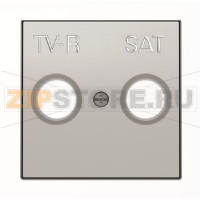 Накладка для TV-R-SAT розетки, серебристый алюминий ABB 2CLA855010A1301