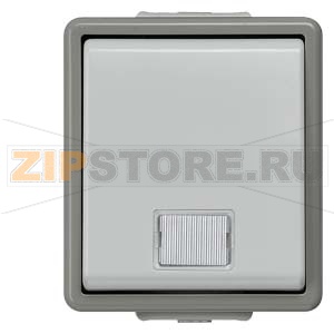 DELTA FLACHE ВЫКЛЮЧАТЕЛЬ 10А 250В НАВЕСНОГО МОНТАЖА IP44 С ЗАЩИТОЙ ОТ БРЫЗГ  1 КЛАВИША С КОНТРОЛЬНОЙ ЛАМПОЙ ДЛЯ ВКЛ/ВЫКЛ ИЗ 2-Х МЕСТ Siemens 5TA4710 