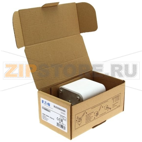 Предохранитель, 1250 A, AC 1000 В, 125 кА, DIN 3, 74x90x139 мм, aR, DIN, IEC Eaton FUSE 1250A 1 