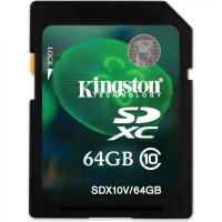 Карта памяти 64 Гб Kingston SDX10V-64GB