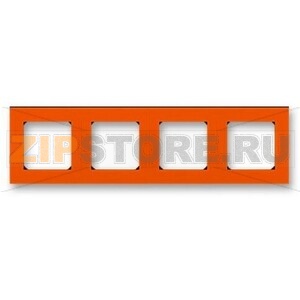 Рамка четырехместная, оранжевый/дымчатый чёрный ABB 2CHH015040A6066 