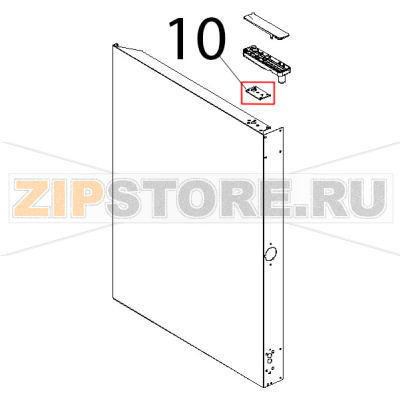 Controstaffa zincata porta C.T. Unox XVC 504 Controstaffa zincata porta C.T. Unox XVC 504Запчасть на деталировке под номером: 10