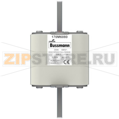 Предохранитель, 350 A, AC 690 В, 200 кА, 3, 75x89x150 мм, gR, DIN, IEC Eaton FUSE 350A 690V DIN 