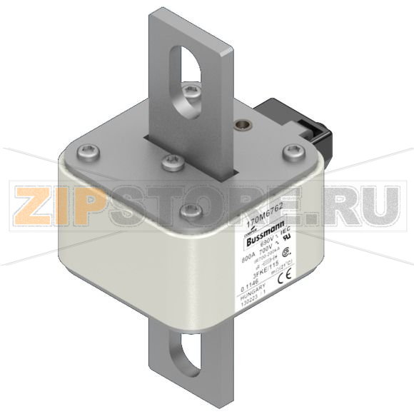 Предохранитель, 800 A, AC 690 В, 200 кА, size 3, 76x92x139 мм, aR, IEC UL Eaton FUSE 800A 690V 