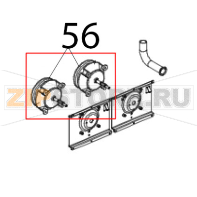 Motore cond. 5 uF, 200 W, alb. M8, conn. 5 poli Unox XF 190 Motore cond. 5 uF, 200 W, alb. M8, conn. 5 poli Unox XF 190Запчасть на деталировке под номером: 56