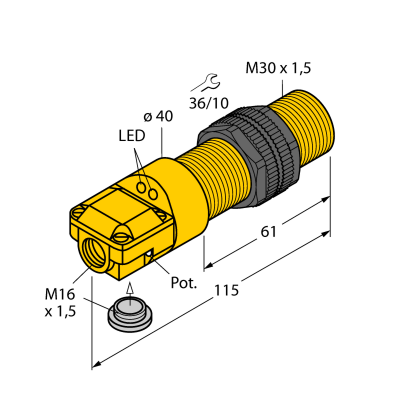 Датчик емкостный Turck BCE10-P30SR-VN6X2 