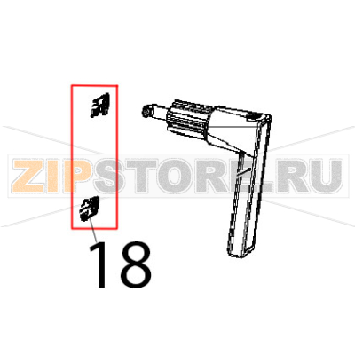 Cheftop and bakertop handle screws cover Unox XB 895 Cheftop and bakertop handle screws cover Unox XB 895Запчасть на деталировке под номером: 18