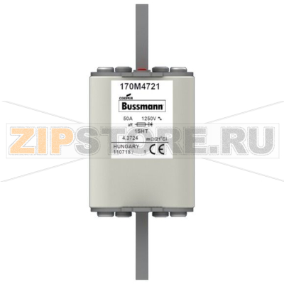 Предохранитель, 50 A, AC 1250 В, 100 кА, size 1, 53x63x135 мм, aR, IEC Eaton FUSE 50A 1250V 1SH 