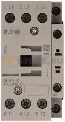 Контактор 18 А, 230В (АС), 1 НО доп. контакт, категория AC-3, AC-4 Eaton DILM17-10(230V50HZ, 240V60HZ) 