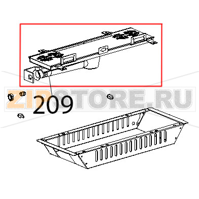 Ass. bruciatore ATM 5 candele Unox XBC 815G Ass. bruciatore ATM 5 candele Unox XBC 815GЗапчасть на деталировке под номером: 209