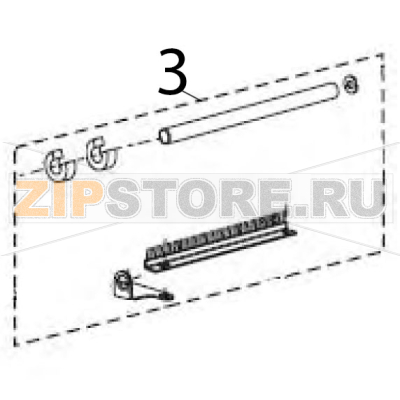 Kit lower media guide rod Zebra S600 Kit lower media guide rod Zebra S600Запчасть на деталировке под номером: 3