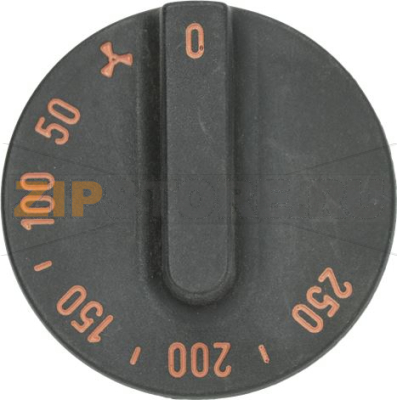 KNOB BROWN ø 45 mm 50-250°C 