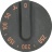 KNOB BROWN ø 45 mm 50-250°C