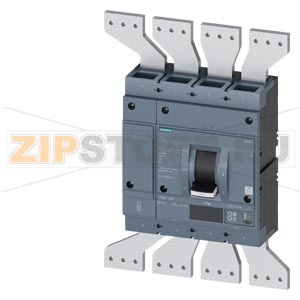 circuit breaker 3VA2 IEC frame 1250 breaking capacity class  M Icu=55kA @ 415 V 4-pole, line protection ETU860,  LSIG, In=1250A overload protection Ir=500A ...1250A short circuit protection Isd=0,6..10x In, Ii=1,5..10x In N conductor protection adjustable 
