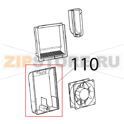 Protezione ventola raffredamento CT-BT Unox XFT 110 Protezione ventola raffredamento CT-BT Unox XFT 110Запчасть на деталировке под номером: 110