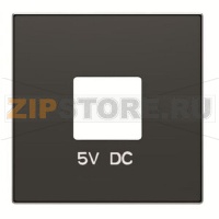 Накладка для зарядного устройства USB, чёрный бархат ABB 2CLA858500A1501